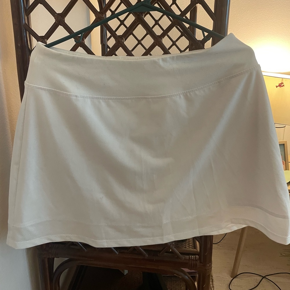 White tennis skort